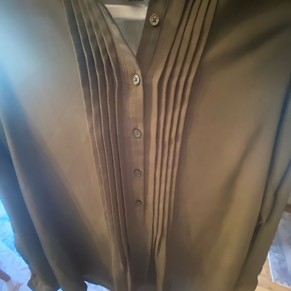 New Without Tags Massimo Dutti Army Green Button-Up Shirt - Picture 4 of 5